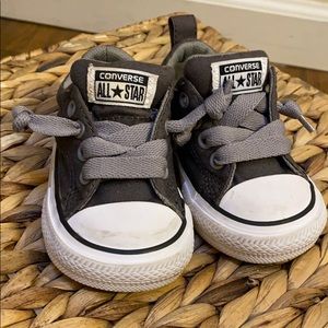 Grey/White Converse Streep Slip